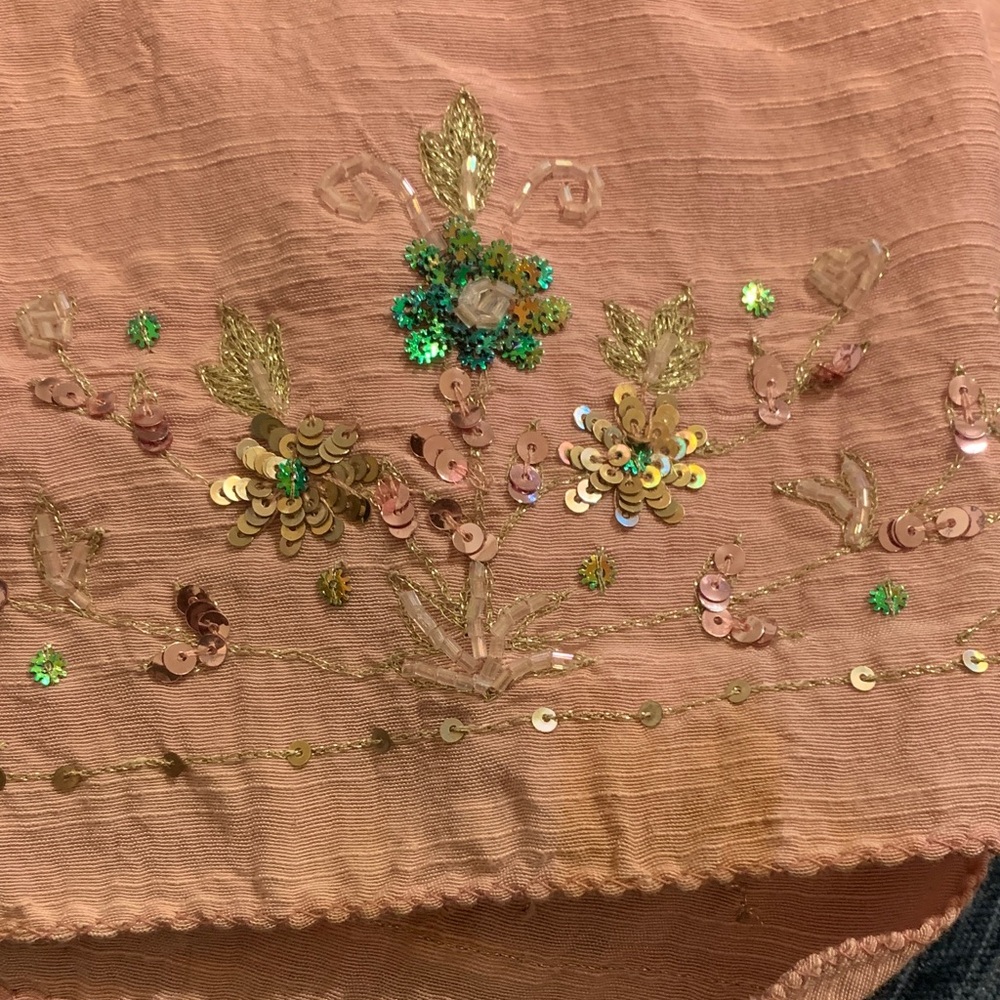 Embellished Pink Scarf